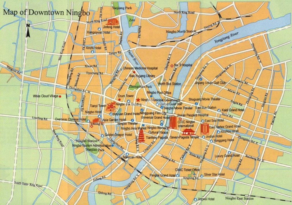 Карта Нимбо с достопримечательностями, старый город