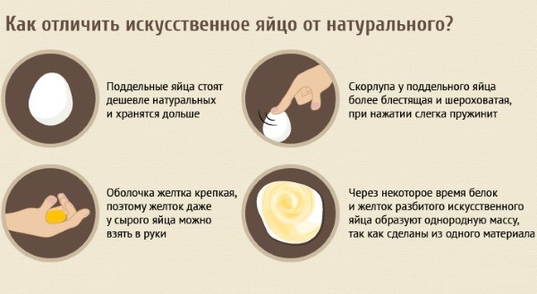 Как отличить поддельные яйца от настоящих