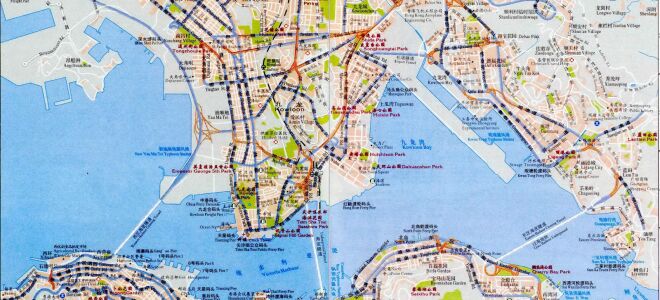 Карта Гонконга